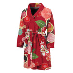 Japanese Kimono Pattern Print Men's Bathrobe