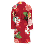 Japanese Kimono Pattern Print Men's Bathrobe