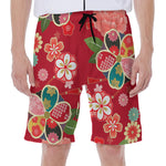 Japanese Kimono Pattern Print Men's Beach Shorts