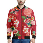 Japanese Kimono Pattern Print Men's Bomber Jacket