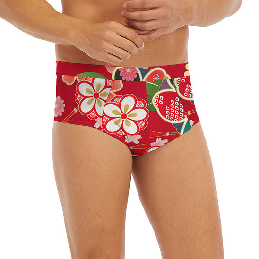 Japanese Kimono Pattern Print Men's Briefs