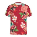 Japanese Kimono Pattern Print Men's Athletic T-Shirt