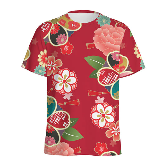 Japanese Kimono Pattern Print Men's Sports T-Shirt