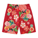 Japanese Kimono Pattern Print Men's Swim Trunks