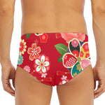 Japanese Kimono Pattern Print Men's Triangle Swim Briefs