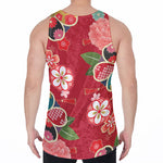 Japanese Kimono Pattern Print Men's Velvet Tank Top