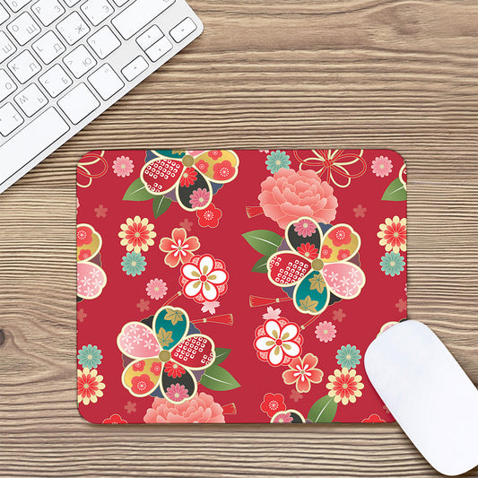 Japanese Kimono Pattern Print Mouse Pad