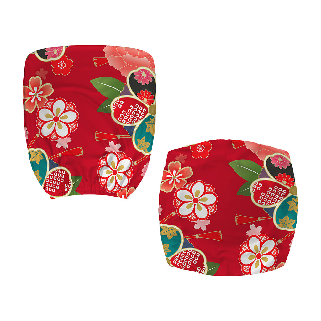 Japanese Kimono Pattern Print Office Chair Cover
