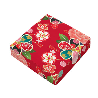 Japanese Kimono Pattern Print Outdoor Seat Cushion Cover