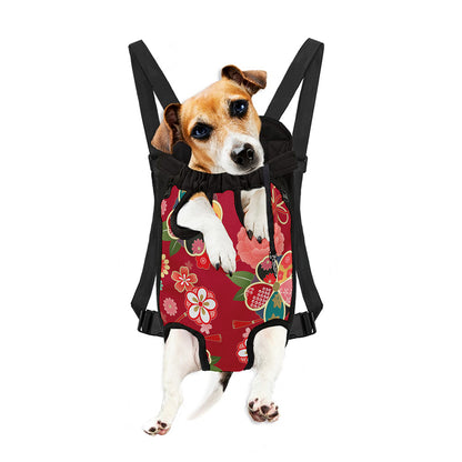 Japanese Kimono Pattern Print Pet Carrier Backpack