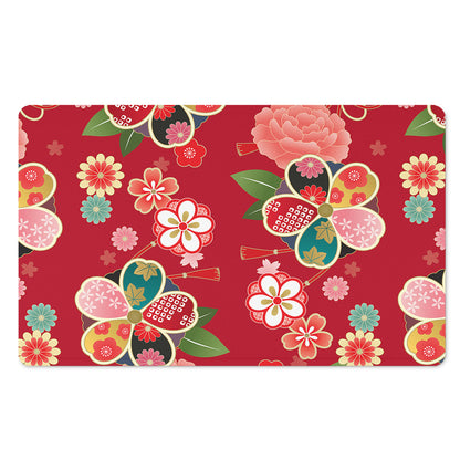 Japanese Kimono Pattern Print Polyester Doormat