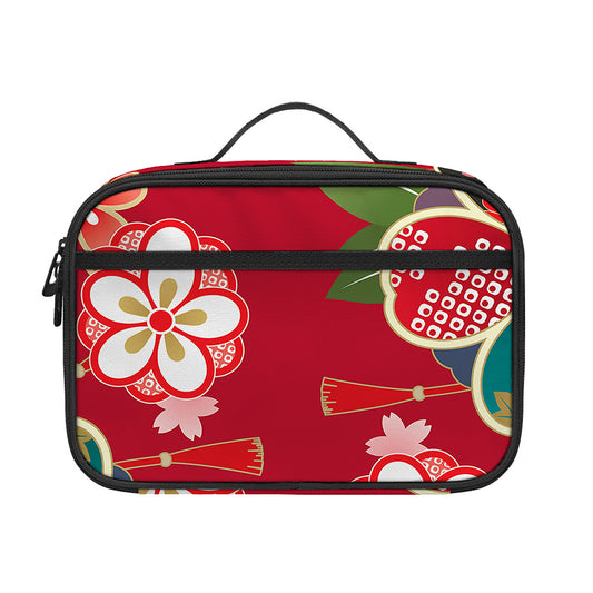 Japanese Kimono Pattern Print Portable Lunch Bag