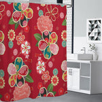Japanese Kimono Pattern Print Premium Shower Curtain