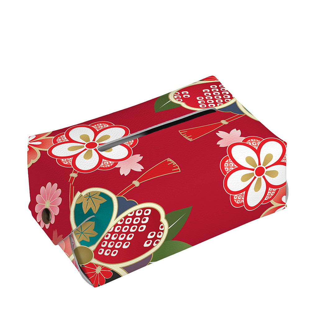 Japanese Kimono Pattern Print Rectangle Tissue Box Cover