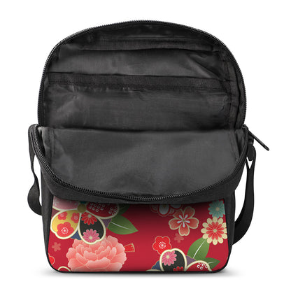 Japanese Kimono Pattern Print Rectangular Crossbody Bag