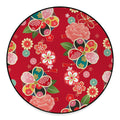 Japanese Kimono Pattern Print Round Floor Mat
