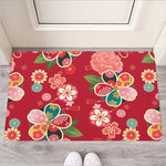Japanese Kimono Pattern Print Rubber Doormat