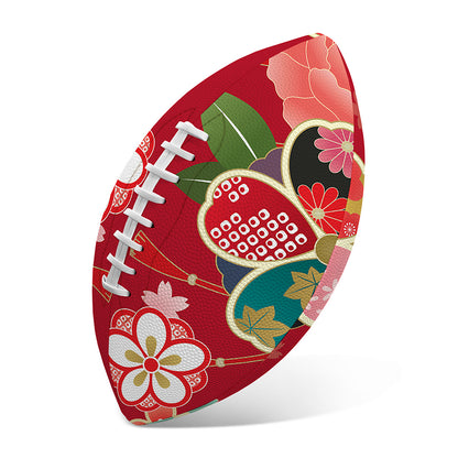 Japanese Kimono Pattern Print Rugby Ball