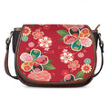 Japanese Kimono Pattern Print Saddle Bag