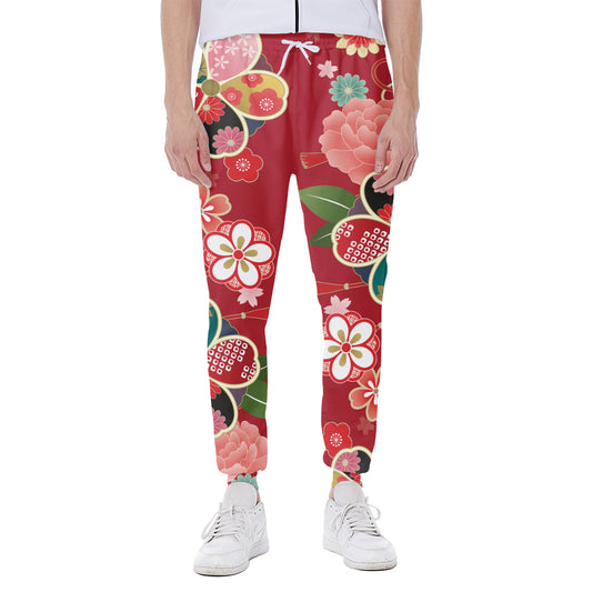 Japanese Kimono Pattern Print Scuba Joggers