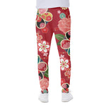Japanese Kimono Pattern Print Scuba Joggers
