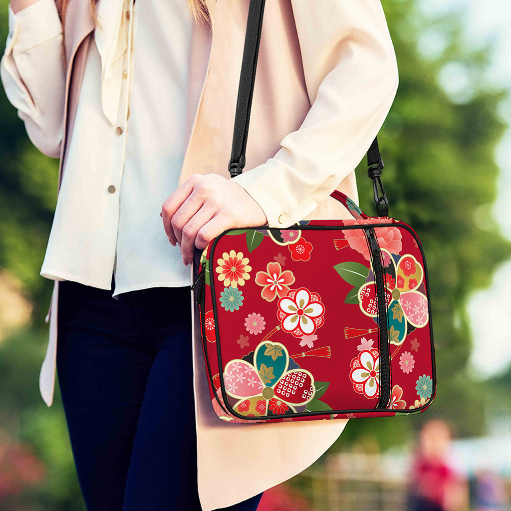 Japanese Kimono Pattern Print Shoulder Strap Bible Bag
