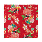 Japanese Kimono Pattern Print Silk Bandana