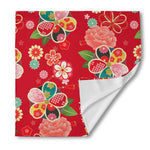 Japanese Kimono Pattern Print Silk Bandana