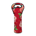Japanese Kimono Pattern Print Single Neoprene Wine Tote