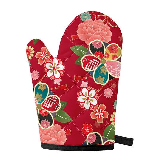 Japanese Kimono Pattern Print Single Oven Mitt