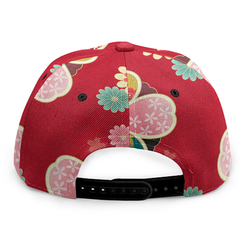 Japanese Kimono Pattern Print Snapback Cap