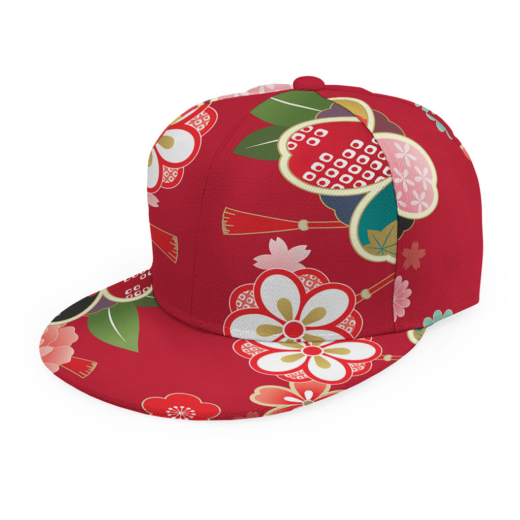 Japanese Kimono Pattern Print Snapback Cap