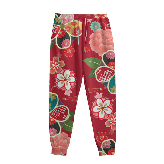 Japanese Kimono Pattern Print Sweatpants