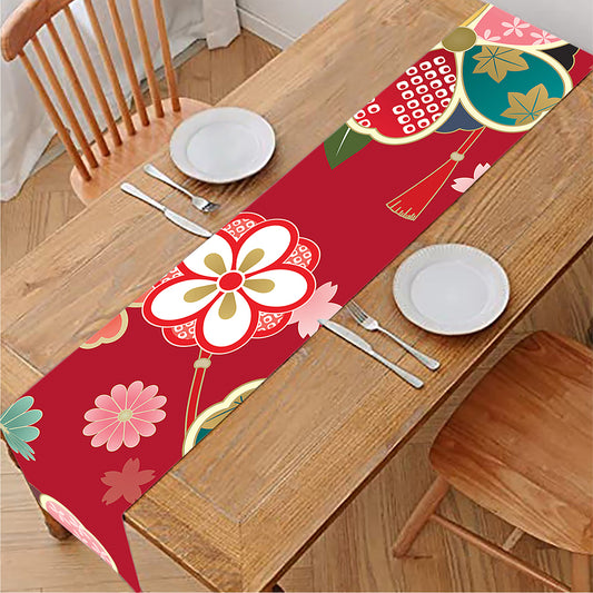 Japanese Kimono Pattern Print Table Runner
