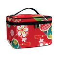 Japanese Kimono Pattern Print Travel Makeup Bag