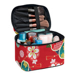 Japanese Kimono Pattern Print Travel Makeup Bag