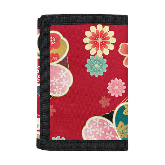 Japanese Kimono Pattern Print Trifold Wallet