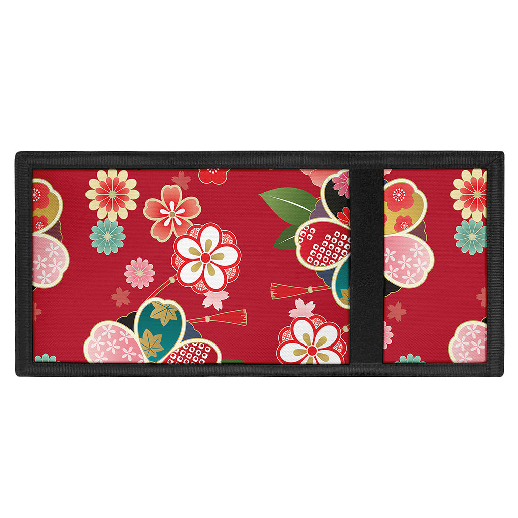 Japanese Kimono Pattern Print Trifold Wallet