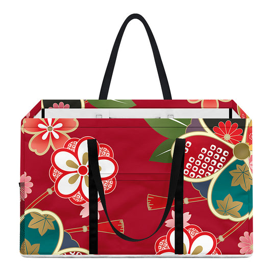 Japanese Kimono Pattern Print Utility Tote Bag