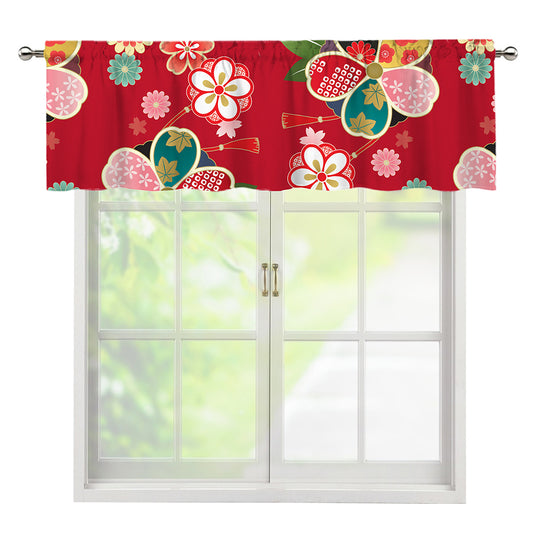 Japanese Kimono Pattern Print Window Valance