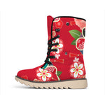 Japanese Kimono Pattern Print Winter Boots