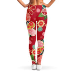 Japanese Kimono Pattern Print Women's Leggings