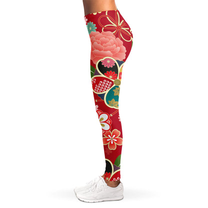 Japanese Kimono Pattern Print Women's Leggings