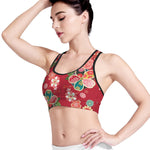 Japanese Kimono Pattern Print Women's Sports Bra