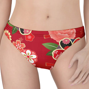 Japanese Kimono Pattern Print Women's Thong