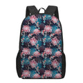 Japanese Koi And Chrysanthemums Print 17 Inch Backpack