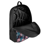 Japanese Koi And Chrysanthemums Print 17 Inch Backpack