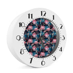 Japanese Koi And Chrysanthemums Print Alarm Clock