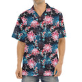 Japanese Koi And Chrysanthemums Print Aloha Shirt