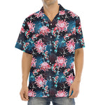 Japanese Koi And Chrysanthemums Print Aloha Shirt